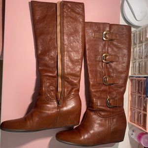 Franco Sarto Vintage Brandy Boots 8 1/2